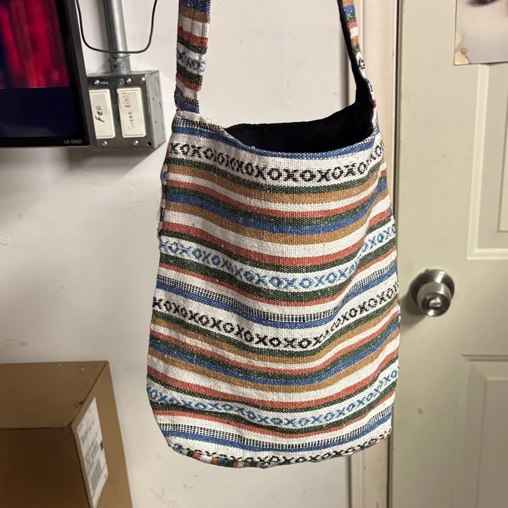 Striped Multicolor Shoulder Bag - Picture 3 of 6